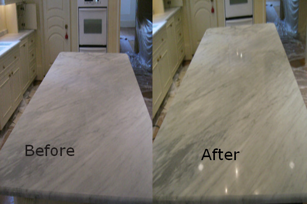 How to repair marble table top